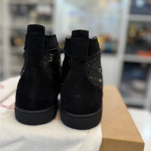 Christian Loubutin 43 - Black High-Top Men's Sneakers - Picture 4 of 9